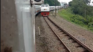 pesona pemandangan pengambilan video dari dalam kereta api Indonesia || Serayu