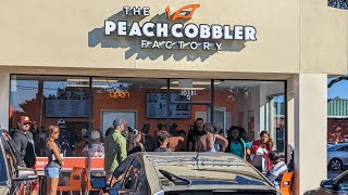 Reviewing the Sweet peachy Tea from The Peach Cobbler Factory Tampa Florida