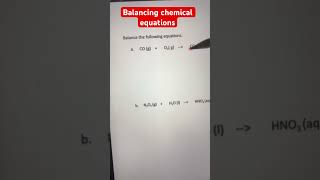 Balancing Equations | AP chemistry #chemistryshorts #chemistry