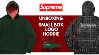 Supreme Box Logo Hoodie & Supreme - Lacoste Anorak Black Jacket Unboxing