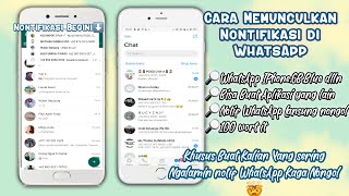 Cara Memunculkan nontifikasi pesan di aplikasi WhatsApp | Tanpa Aplikasi✨