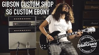 GIBSON CUSTOM SHOP SG CUSTOM EBONY X WALT GRACE VINTAGE