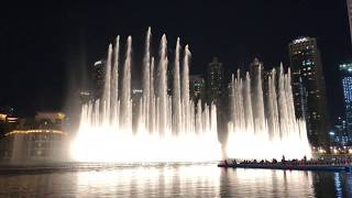 The Dubai Fountain Show at Burj Khalifa Worlds Tallest Building