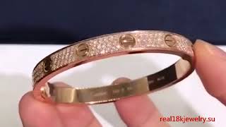 Cartier Love Bracelet with full diamonds in pure 18k pink gold