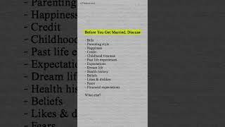 Before You Get Married, Discuss 👆🏻 #quotes #books #marriage