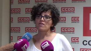 M  Ángeles Castellanos CCOO valora datos del paro  Junio 2017