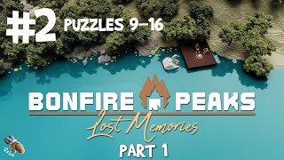 BONFIRE PEAKS Lost Memories (Part 1): #2 (Puzzles 9-16) - Full Walkthrough - Time-stamped