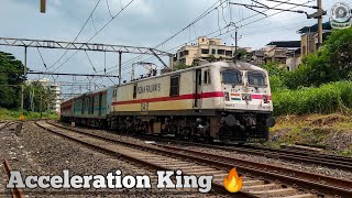 Amazing Acceleration by WAP-7 Locomotive ! 02164 Chennai Mumbai LTT Express