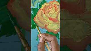 Rose #postercolour #art #painting #brushstrokes #gridart #mosaic