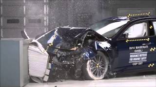 2014 Maserati Ghibli moderate overlap IIHS crash test