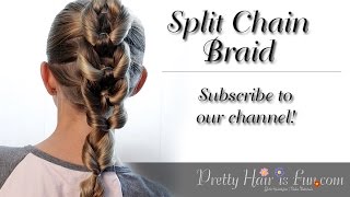 How To Do Split Chain Elastic Braid | Pretty Hair is Fun