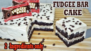 NO BAKE FUDGEE BAR CAKE | 2 INGREDIENTS ONLY DARK CHOCOLATE CAKE | TIRAMISU SQUARE | NEGOSYONG PATOK