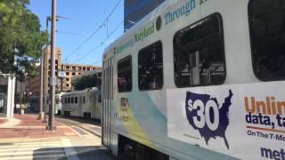 MTA Maryland: Light Rail Trains at Convention Center/Pratt Street!