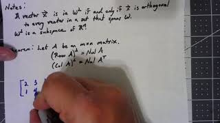 Linear Algebra 6.1.3 Orthogonal Complement