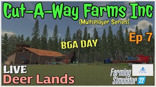 Cut-A-Way Farms Inc / Multiplayer / Deer Lands LIVE / Ep 7 / FS22 / PS5 / RustyMoney Gaming