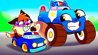 Police Monster Truck Adventures + Strange Sound Underground + More Kids Songs by Baby Cars