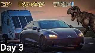 Ioniq 6 15,000km Road Trip, Day 3 DINOSAURS!!!