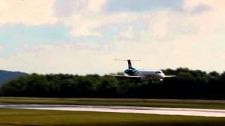 Embraer ERJ-145 Luxair landing at Luxembourg airport [Full HD]