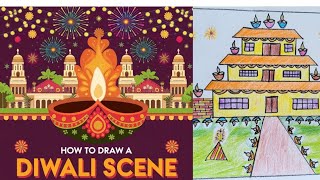 How to Draw a Diwali Scene: Drawing Tutorials @MammAsArTCrafT