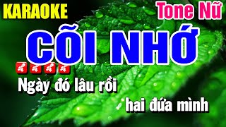 Karaoke Cõi Nhớ Nhạc Sống Tone Nữ | Beat Yến Như