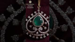 light weight CZ Maang tikka for functions II Devi Pavitra Gold & Diamonds