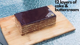 How to make a Dobos Torte ( Italian Meringue Chocolate Buttercream recipe).