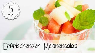 Veganer Melonensalat - Gesunder Melonensalat Vegan - Melonensalat Rezept Vegan | Vegane Rezepte