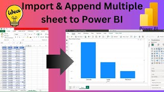 Import & Append Data from Multiple Excel Sheets in Power BI | How to import excel sheet data in PBI