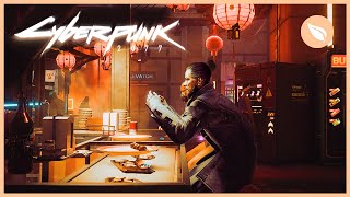 CYBERPUNK 2077 Yakitori with Takemura | Japantown Bazaar | Busy Night City Ambience | 1 HOUR