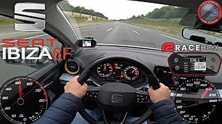 Seat IBIZA 5 1.0 80 HP ACCELERATION & POV TOP SPEED DRIVE ON GERMAN AUTOBAHN WITH RACEBOX