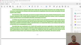 THE FOOD SAFETY AND STANDARDS ACT, 2006 Ch 5, 6, 7 upto sec 32