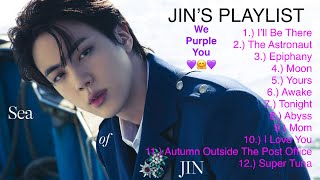 Jin’s Awesome Playlist 2024 💜🤗💜Borahae Jin! We missed you 🤗 #bts #btsarmy #jin #playlist #2024