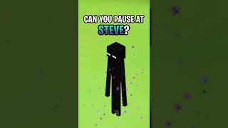 Can you pause at Steve ? #shorts #minecraft