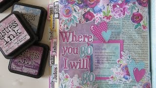 Technique Thursday # 57 : Ruth 1:16 Bible Journaling Page