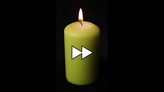 Time Lapse: Large Candle burning down #shorts