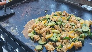 Making fried rice and Chicken with Vegetables on my BLACKSTONE!!🔥