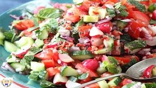 Crunchy radish and tomato salad