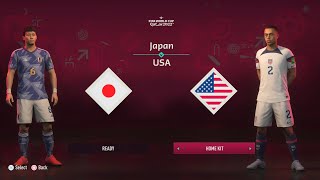 FIFA 23 | COPA MUNDIAL QATAR 2022 | JAPAN VS USA | 4K 60FPS | PS5