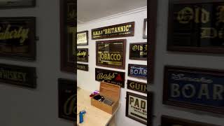 Irish pub signs I made ! #vintage #signs #art #painting #glass #goldleaf #shorts #short #shortvideo