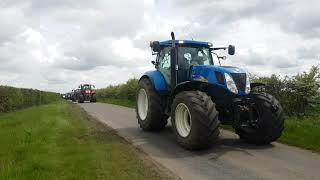 convoy of 53 tractors in Lincolnshire