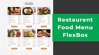 The Best Restaurant Food Menu Using CSS & FlexBox with Responsive 2024