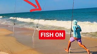 Fishing Florida in August! 🥳 #4k #StAugustine #Florida #Beach #Fishing