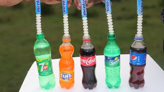 Experiment: Coca Cola, Pepsi, Fanta, Sprite, 7up vs Mentos