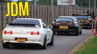 Huge JDM Car Meet SHUT Down Services! - Tuner Cars Leaving a Car Meet!