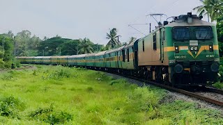 Garib Rath Express Through The Greenary Of Kasaragod | Kanpur WAG9HC #41447