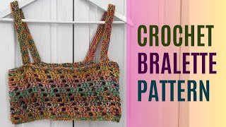 How to Crochet Lace Bralette for Summer || Crochet Tutorial, Crochet Bralette Pattern