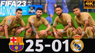 FIFA 23 - What Happen If Ronaldo Messi Neymar Mbappe Play Together On FC Barcelona