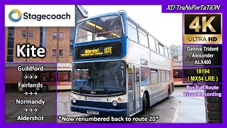 [Stagecoach South] Kite ~ Guildford Friary Bus Station ➝ Aldershot Bus Station【4K UW】