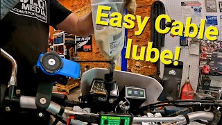 How to lubricate a motorcycle throttle/clutch cable the easy way