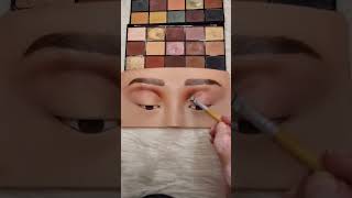 تعليم مكياج  ميكب بني ودهبي #makeup_artist #مكياج #makeup #مكياجعيون #اكسبلورر